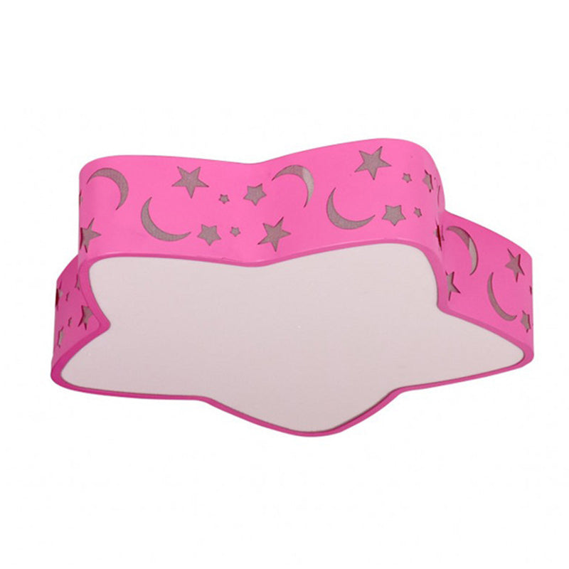 Cartoon Star Shade LED Flush Mount Light Acrylic Nursery Ceiling Light Flush Mount