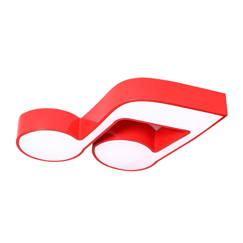 Note de musique Maternelle Flush Ceiling Light Acrylic Cartoon LED Flush Mount Lighting Fixture