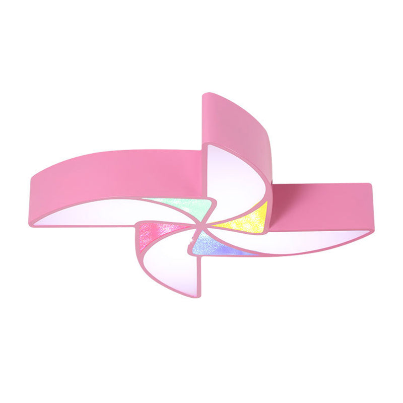 Pinwheel Shaped LED Flush Mount Licht Eenvoud Acryl Kwekerij Plafond Licht Flush Mount