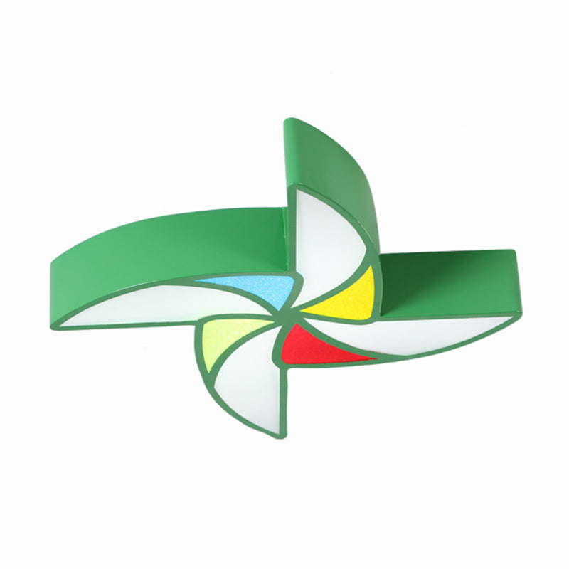 Minimalisme Pinwheel Shade Flush Light Acrylique Nursery LED Plafonnier Flush Luminaire
