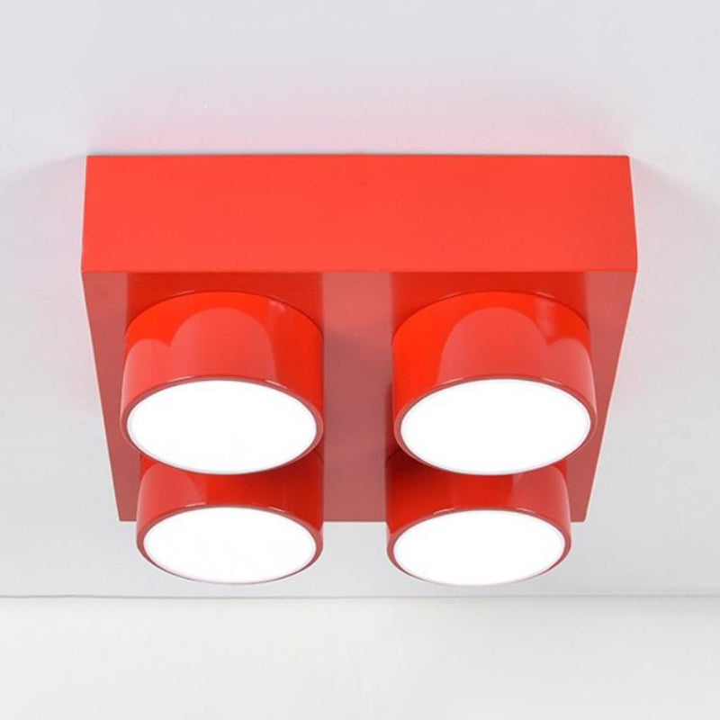 Toy Brick Luz de techo empotrada LED metálica para niños de montaje empotrado para jardín de infantes con pantalla acrílica