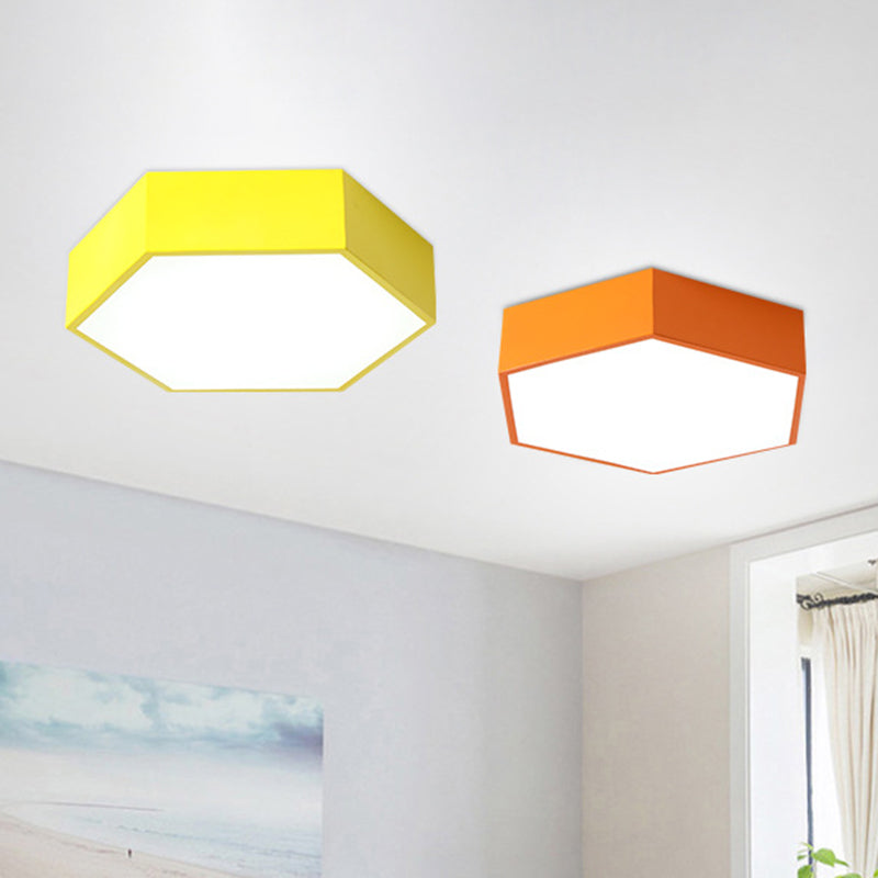 Hexagon Shaped LED Flush Mount Verlichting Minimalistische Acryl Nursery Plafond Light Flush Mount