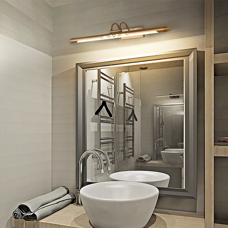 20.5"/25.5"/28" W LED Linear Vanity Sconce Classic Bronze/Brass Metal Wall Mounted Lamp in White/Warm Light