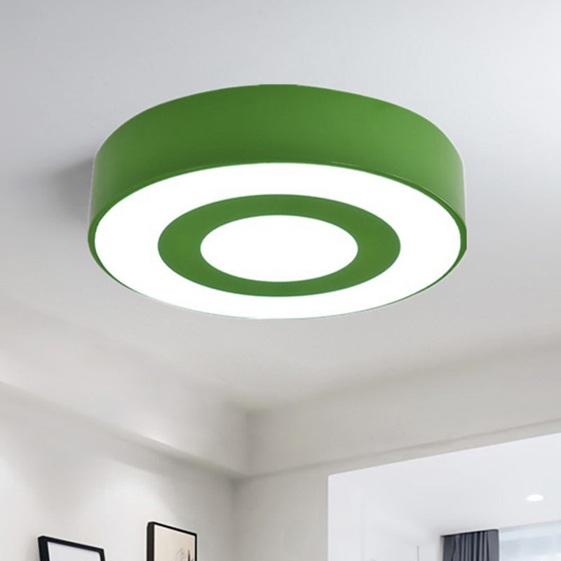 Circulaire DEL Flush Mount Light Simplicité Metallic Kindergarten Ceiling Light Flush Mount