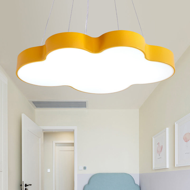 Cloud Shade Nursery Chandelier Lighting Acrylic Minimalist LED Pendant Light Fixture