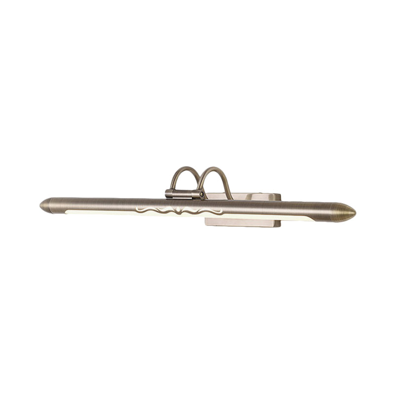 20.5"/25.5"/28" W LED Linear Vanity Sconce Classic Bronze/Brass Metal Wall Mounted Lamp in White/Warm Light