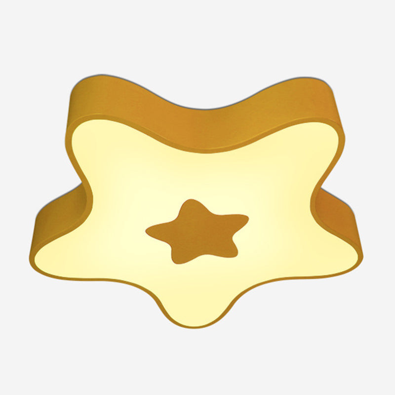 Plafonnier métallique en forme d'étoile pour enfants à montage encastré à LED pour jardin d'enfants