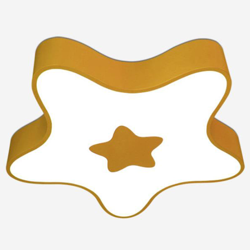 Plafonnier métallique en forme d'étoile pour enfants à montage encastré à LED pour jardin d'enfants