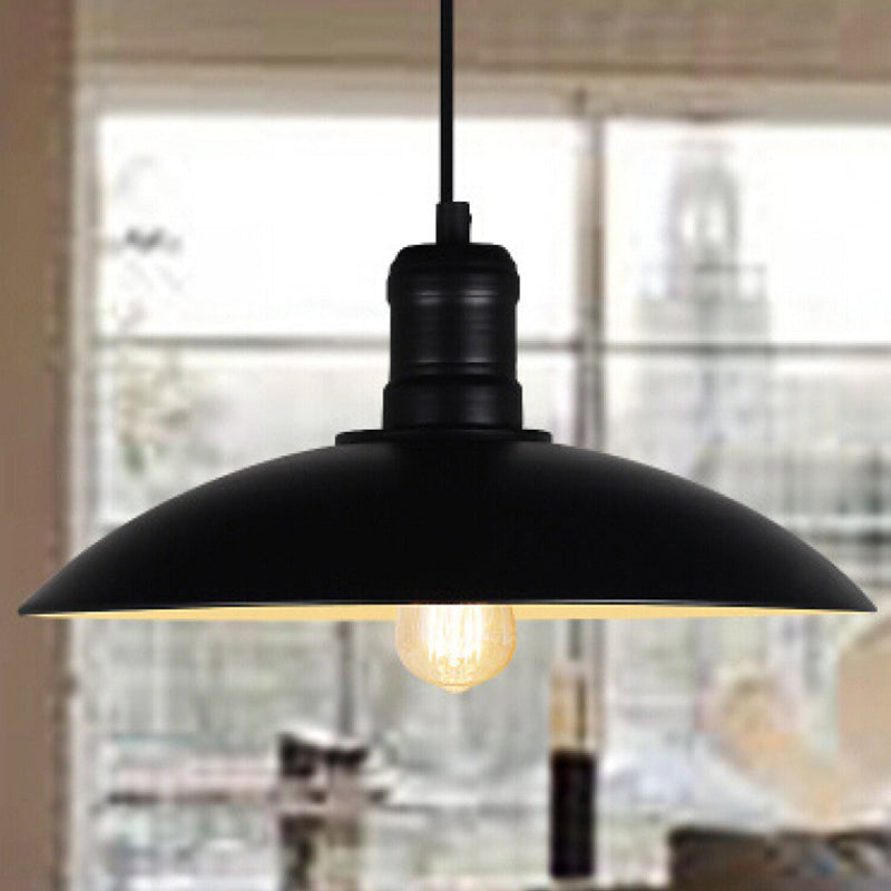 Pot Cover Metallic Hanging Light Simplicity 1 Bulb Restaurant Pendant Light Fixture
