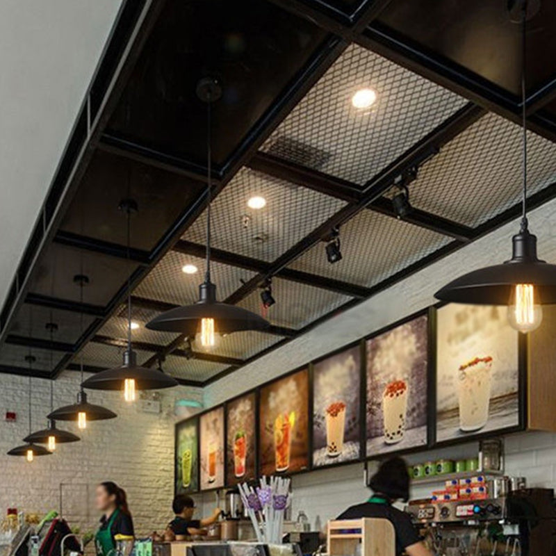 Pot Cover Metallic Hanging Light Simplicity 1 Bulb Restaurant Pendant Light Fixture