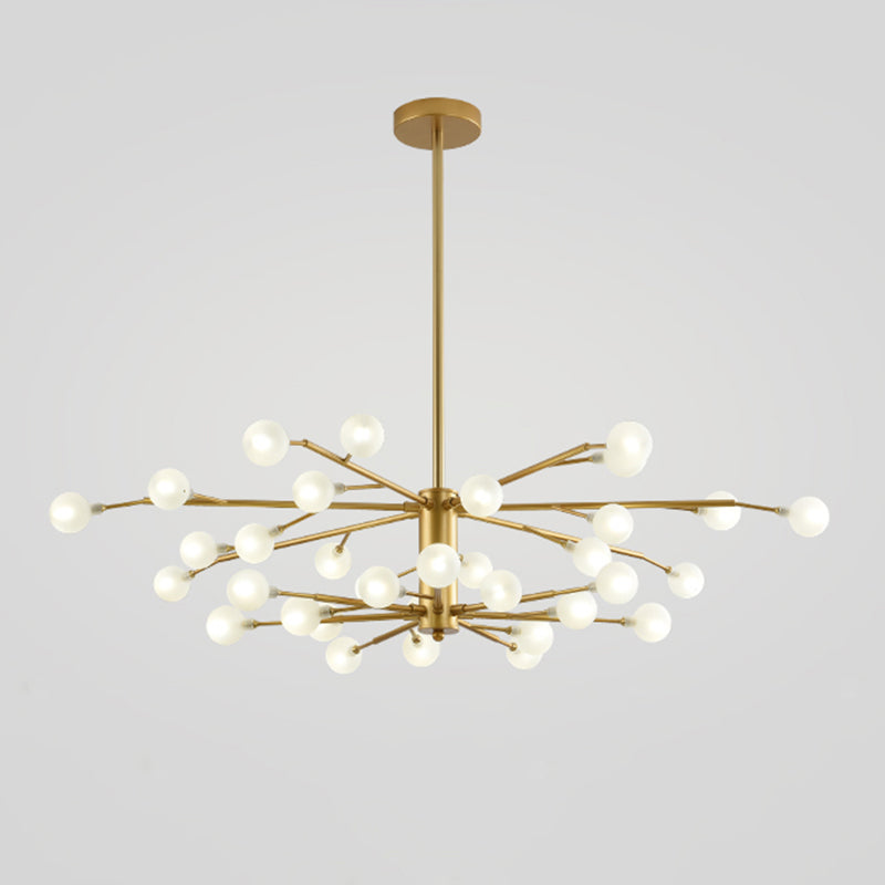 Branch Shaped Living Room LED Suspension Light Metallic Nordic Style Chandelier Light