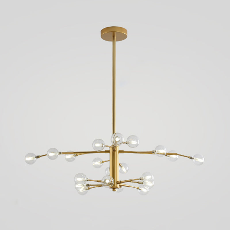 Branch Shaped Living Room LED Suspension Light Metallic Nordic Style Chandelier Light