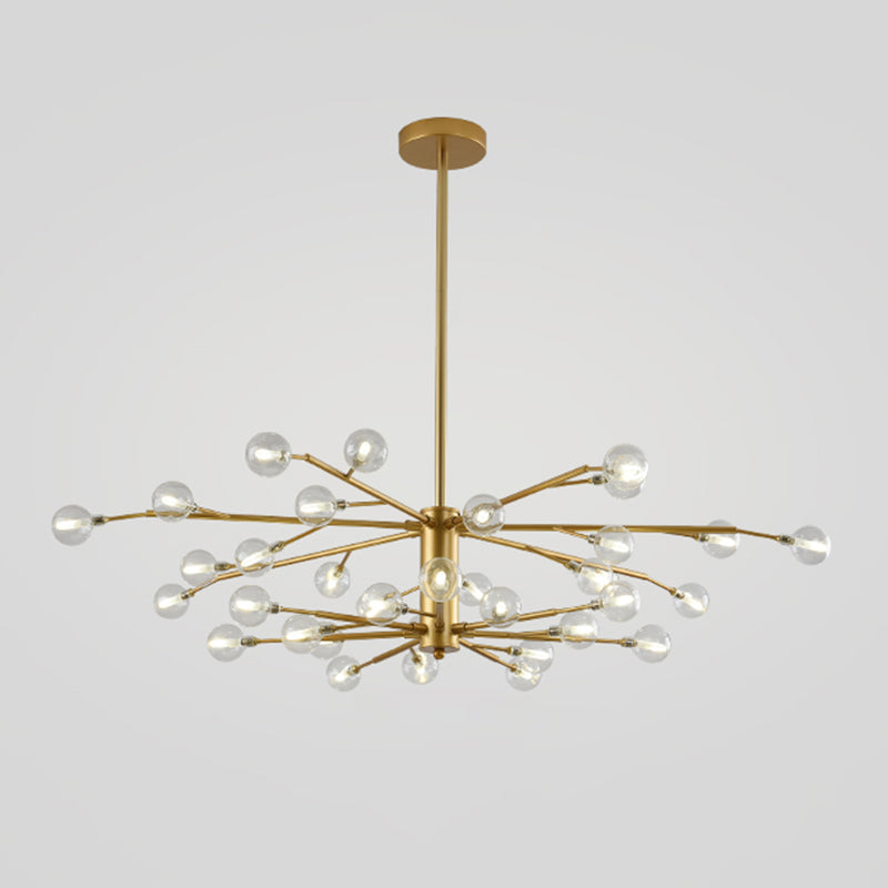 Branch Shaped Living Room LED Suspension Light Metallic Nordic Style Chandelier Light