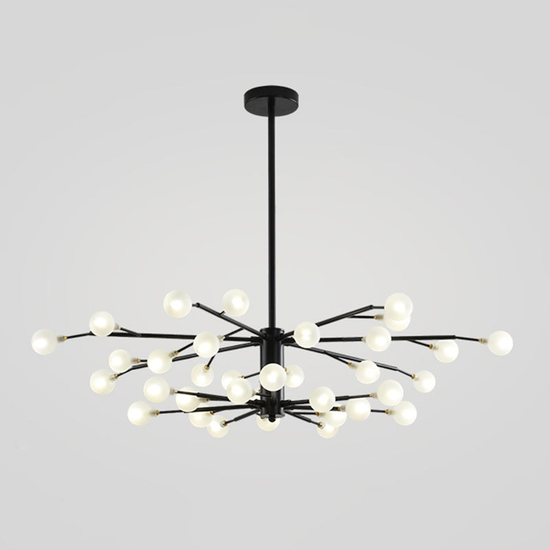 Branch Shaped Living Room LED Suspension Light Metallic Nordic Style Chandelier Light