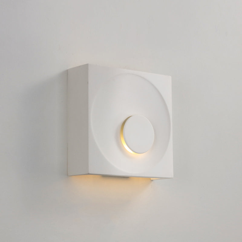 Nordic Style Square Shaped LED Wall Sconce Light Cement Bedroom Wall Mounted Lighting