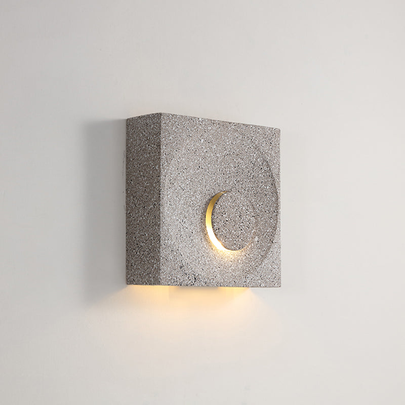 Nordic Style Square Shaped LED Wall Sconce Light Cement Bedroom Wall Mounted Lighting