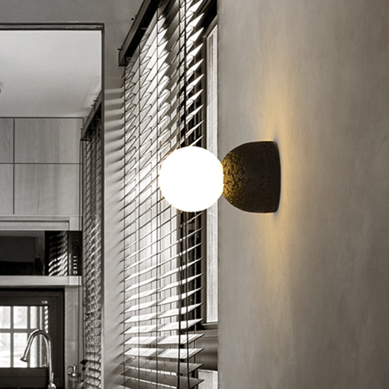 Resin-Cement Bell Wall Sconce Lamp Modern Style Single-Bulb Wall Lighting Fixture
