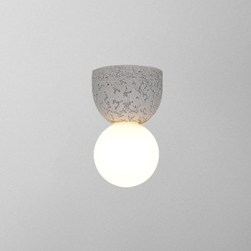 Resin-Cement Bell Wall Sconce Lamp Modern Style Single-Bulb Wall Lighting Fixture