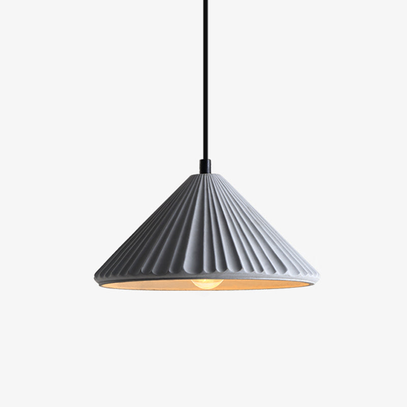 Conical bed plafond licht geribbeld cement 1 lamp moderne stijl hangende lamp voor eetkamer