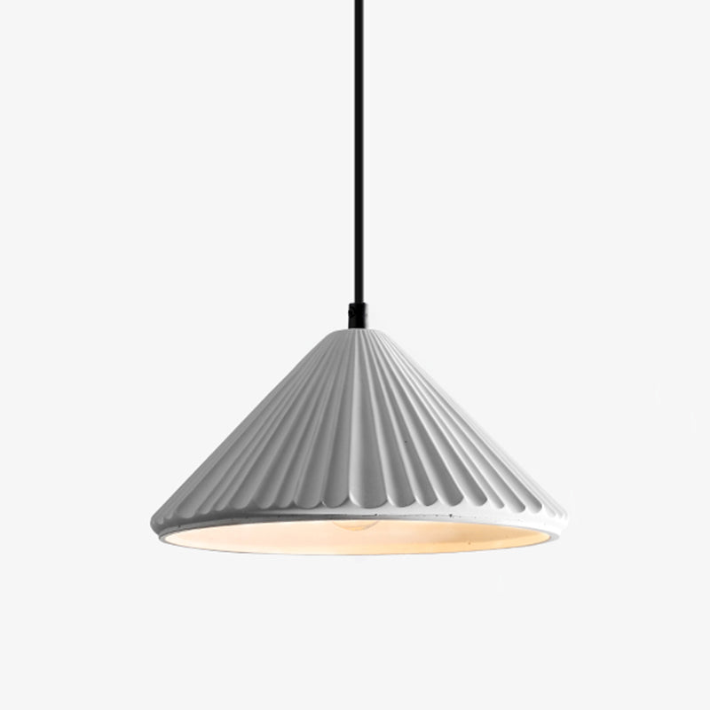 Conical bed plafond licht geribbeld cement 1 lamp moderne stijl hangende lamp voor eetkamer