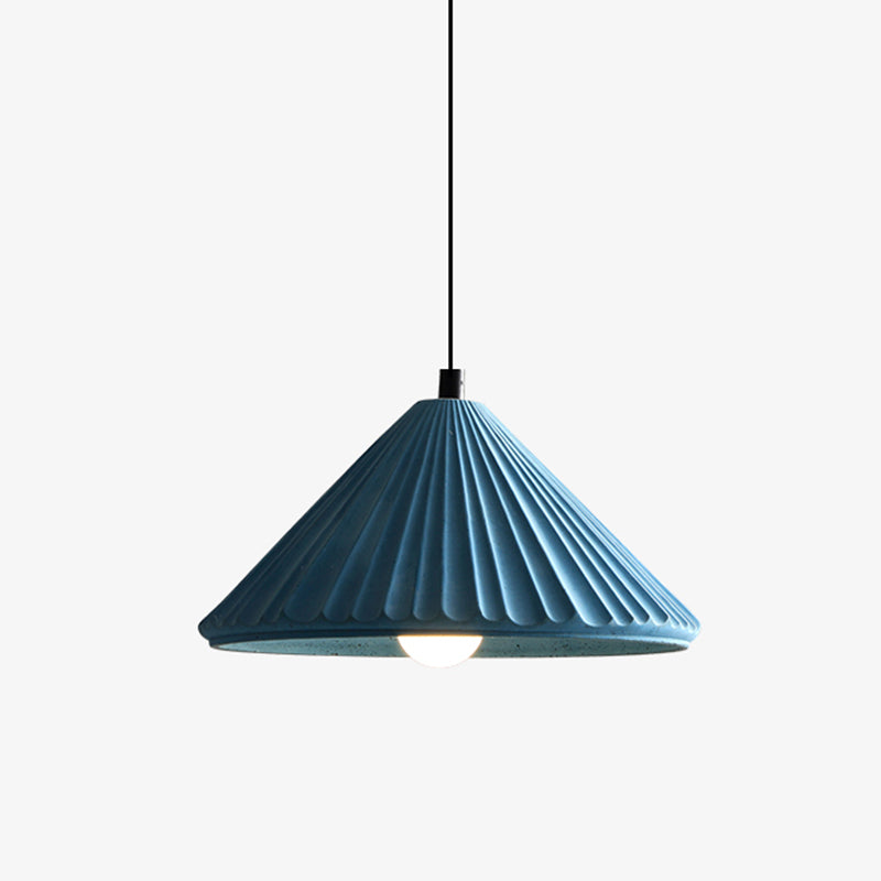 Conical bed plafond licht geribbeld cement 1 lamp moderne stijl hangende lamp voor eetkamer