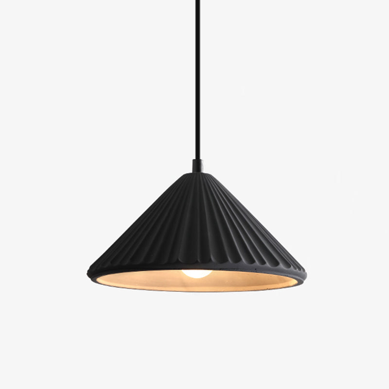 Conical bed plafond licht geribbeld cement 1 lamp moderne stijl hangende lamp voor eetkamer