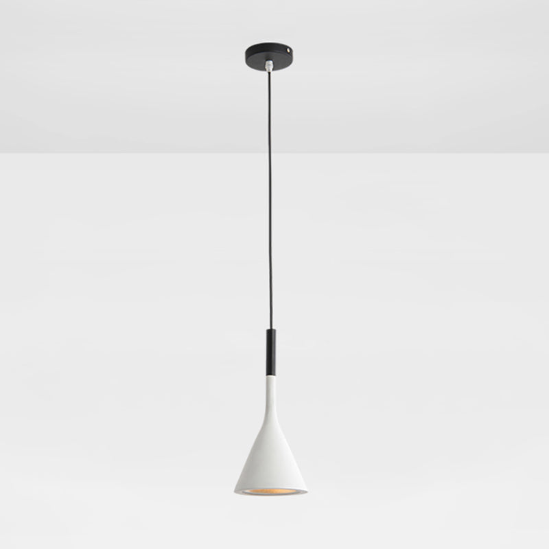 Lampada sospesa da tonalità geometrica in resina Lampada moderna 1 illuminazione a soffitto in lampadina per camera da letto