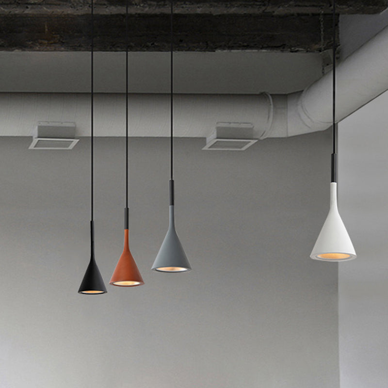 Lampada sospesa da tonalità geometrica in resina Lampada moderna 1 illuminazione a soffitto in lampadina per camera da letto