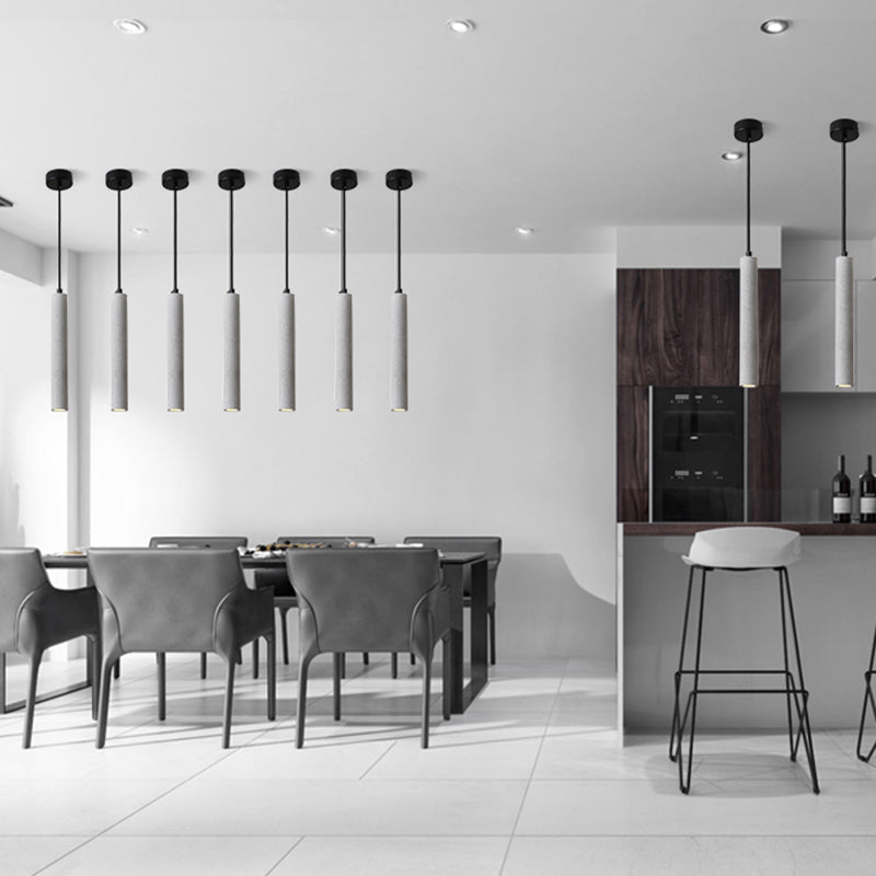 Cementbuisophanging verlichting eenvoud 1-licht hanger plafondlicht voor eetkamer