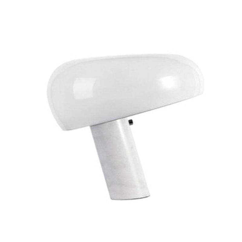 Marble Cylindrical Base Table Light Minimalistic Single-Bulb Nightstand Lighting for Bedside