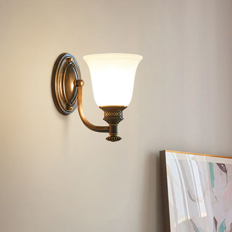 Bell Shade Grosted Glass Wall Lightture