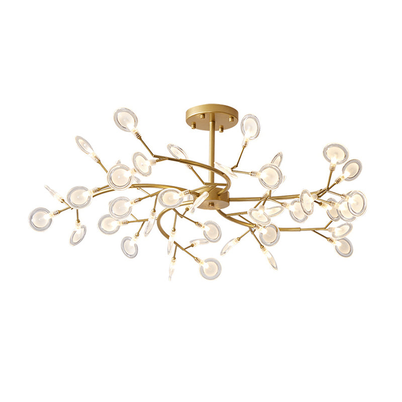 Metal Swirling Branch Chandelier Pendant Light Simplistic LED Hanging Light for Dining Room