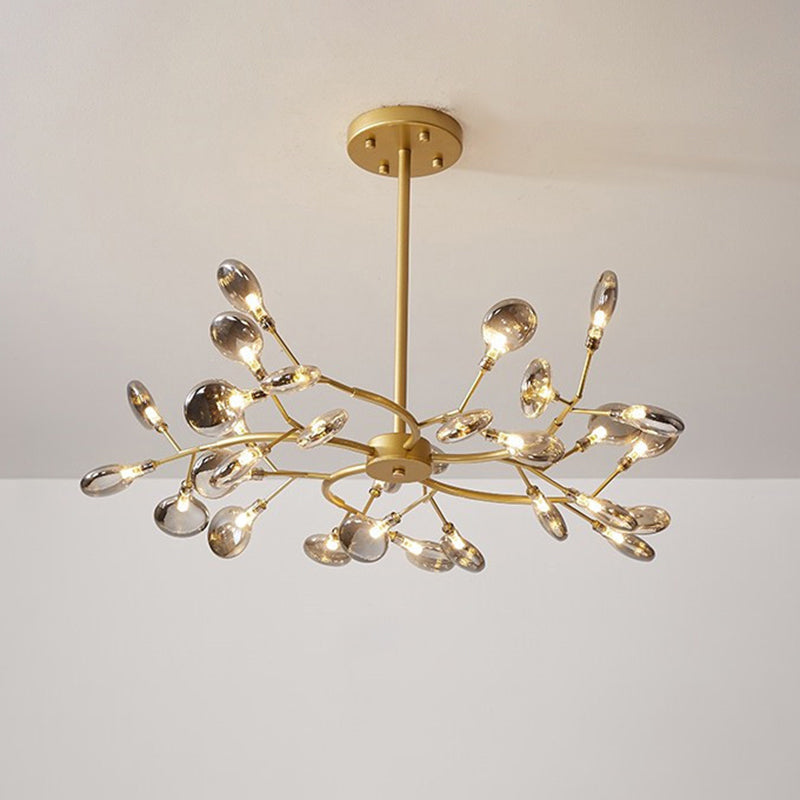 Metal Swirling Branch Chandelier Pendant Light Simplistic LED Hanging Light for Dining Room