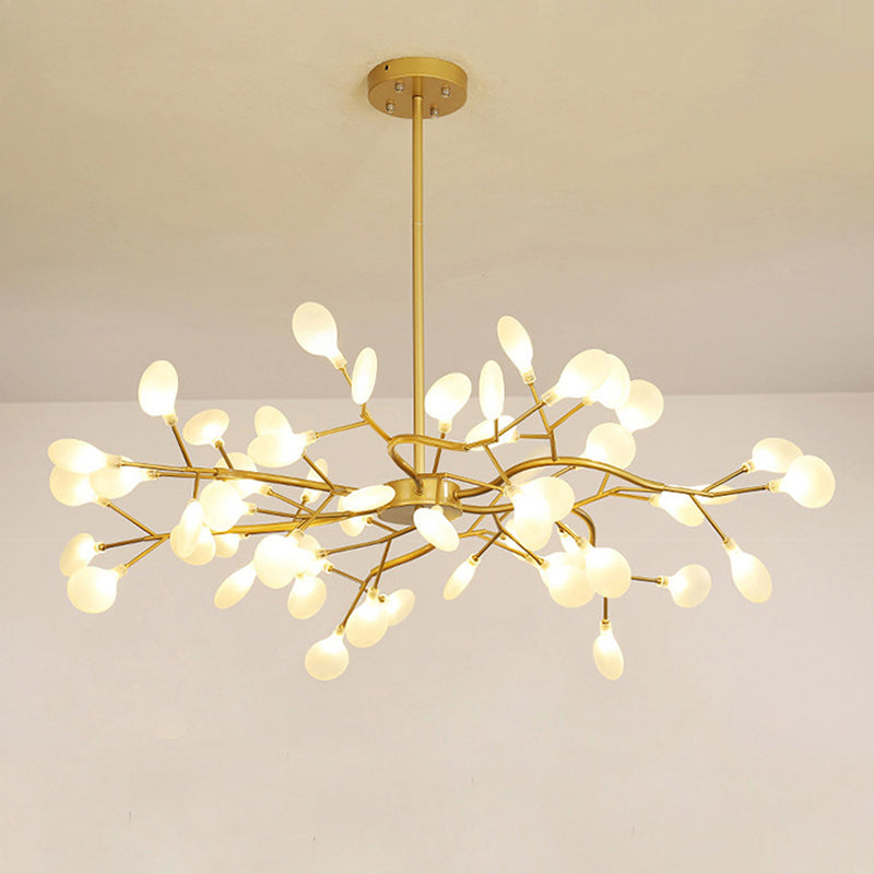 Branch Shaped Living Room LED Ceiling Lighting Metallic Postmodern Chandelier Light Fixture