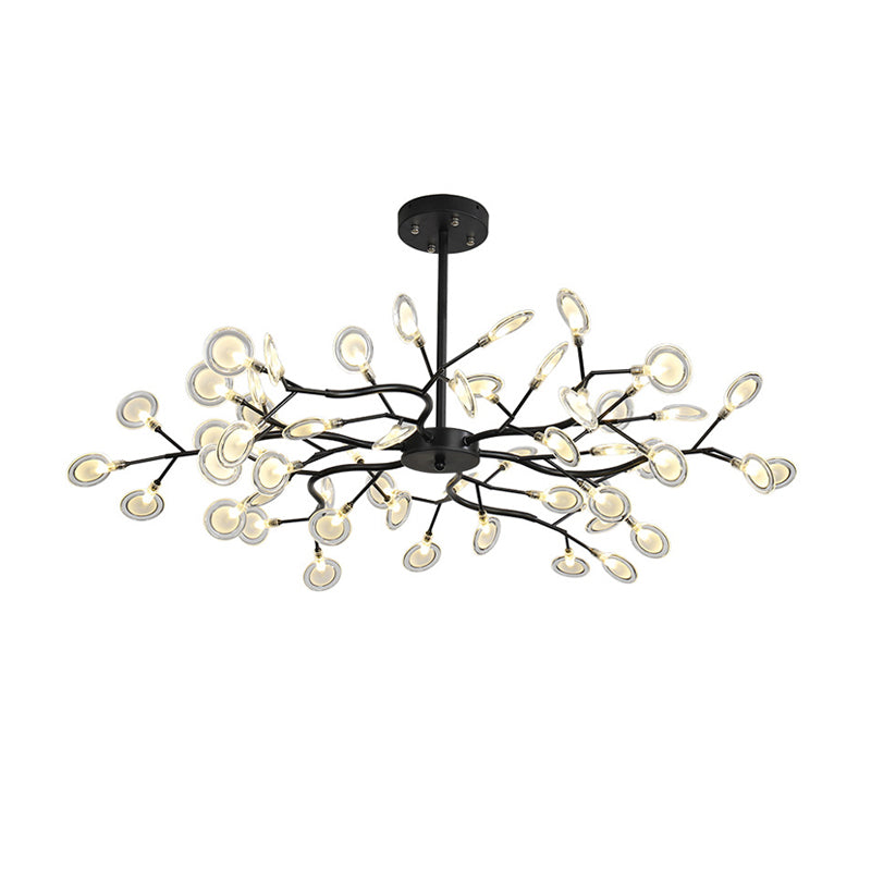 Soggiorno a forma di ramo Illuminazione a soffitto LED Light Metallic Postmodern lampadario