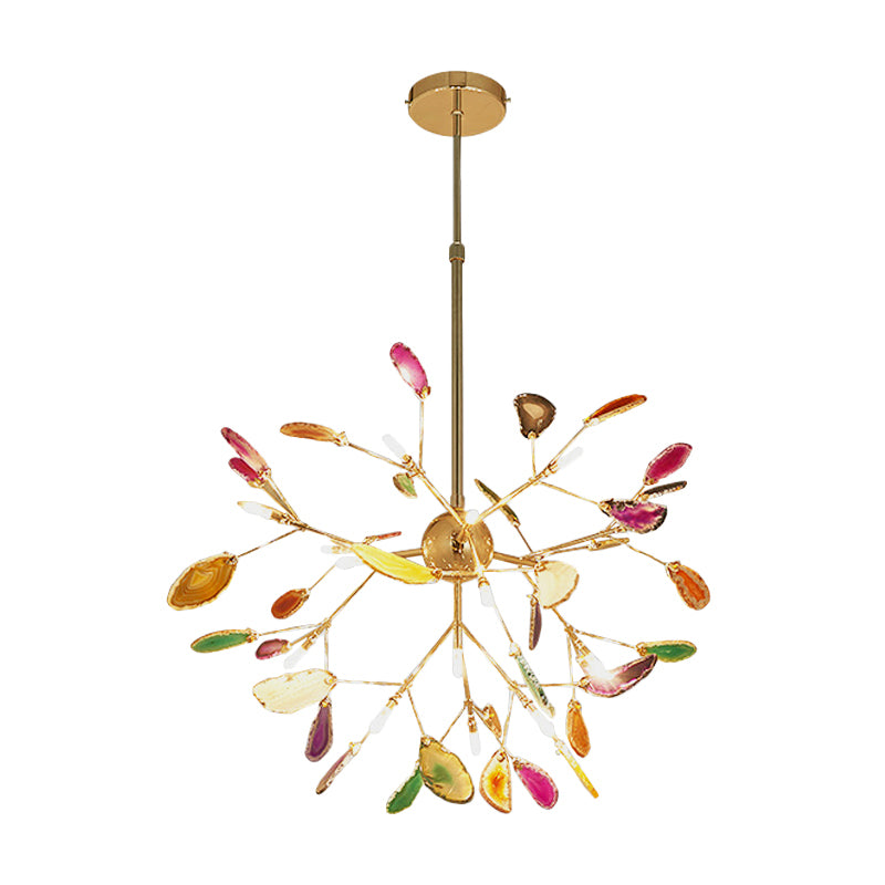 Agate colorata Sputnik Firefly Lampone Lighting Minimalist Gold LED Light Light