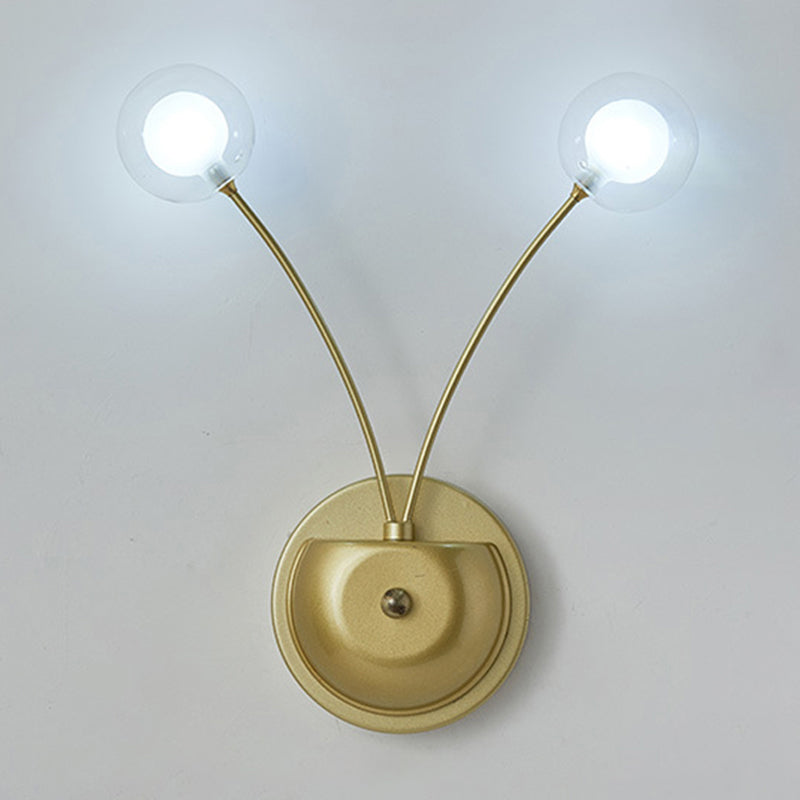 Shaded Living Room LED Wall Mounted Light Glass Nordic Simplicity Wall Lighting Fixture