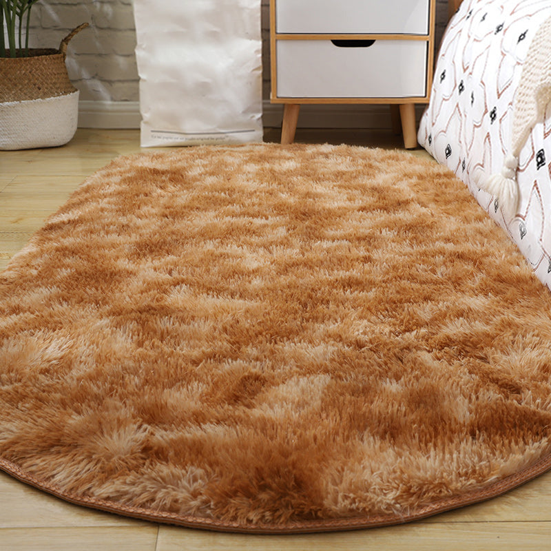Multi-Color Living Room Rug Nordic Plain Area Carpet Faux Wool Non-Slip Backing Easy Care Rug
