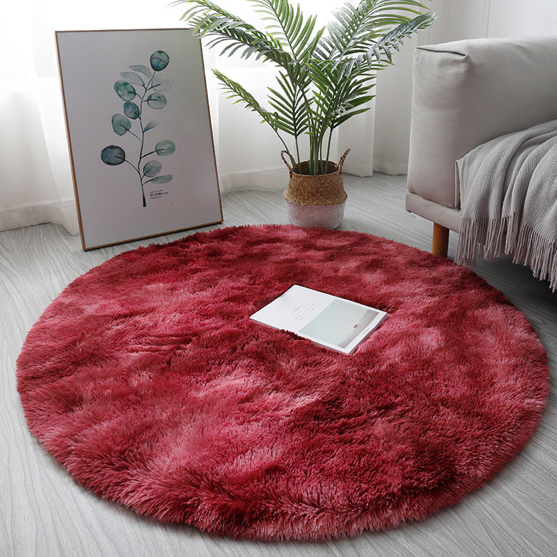 Lässiger Heimdekor-Teppich, mehrfarbiger Teppich mit Batikmuster, Kunstwolle, waschbarer Teppich mit rutschfester Rückseite