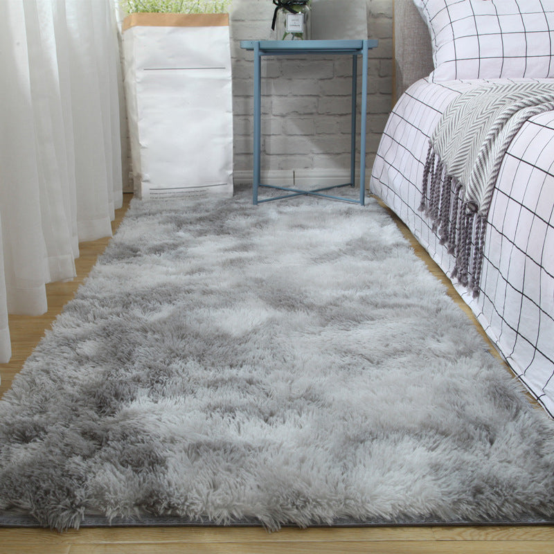 Mehrfarbiger, mit Batikmuster bedruckter Teppich im Shag-Stil, moderner Teppich, rutschfester, maschinenwaschbarer Teppich zur Dekoration