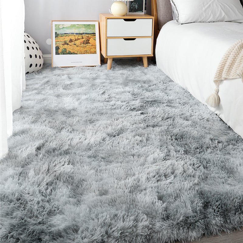Entspannende Schlafzimmer Teppich mehrfarbig Krawattengedruckte Fläche Teppich Faux Pel