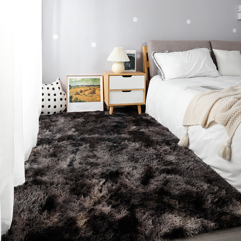 Entspannende Schlafzimmer Teppich mehrfarbig Krawattengedruckte Fläche Teppich Faux Pel