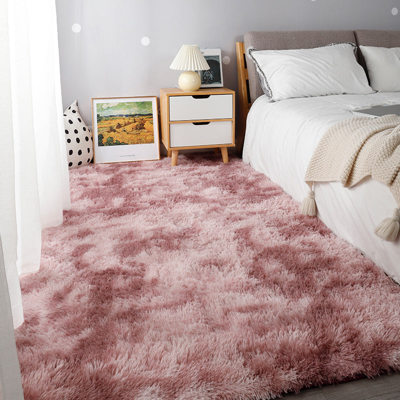 Entspannende Schlafzimmer Teppich mehrfarbig Krawattengedruckte Fläche Teppich Faux Pel