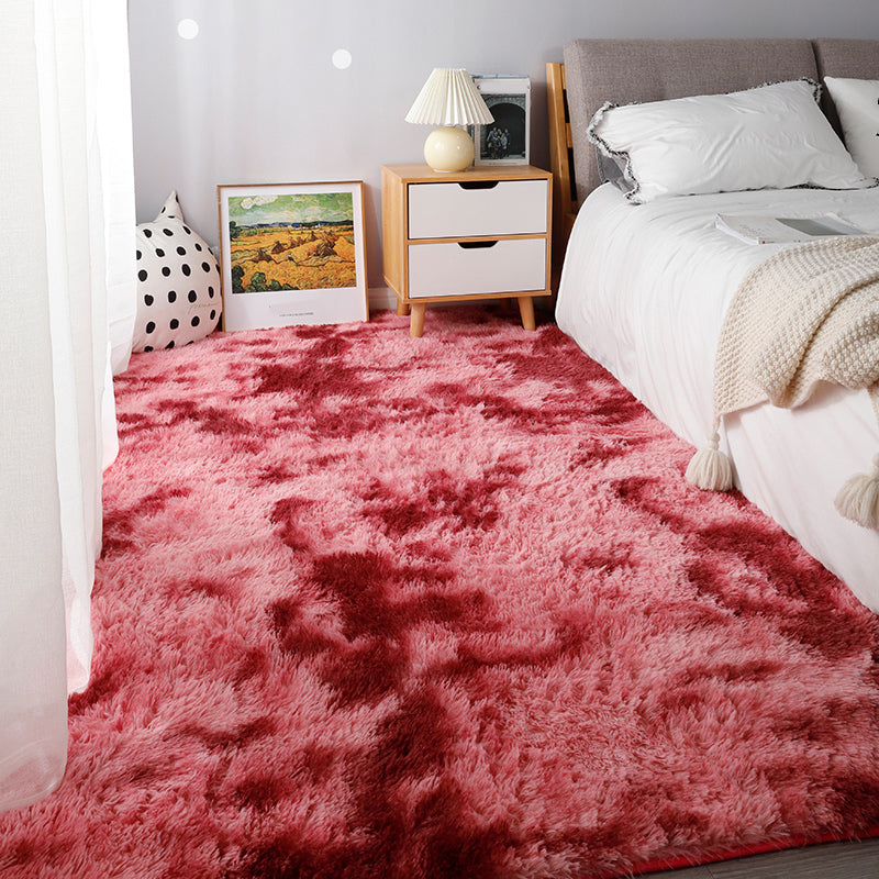 Entspannende Schlafzimmer Teppich mehrfarbig Krawattengedruckte Fläche Teppich Faux Pel