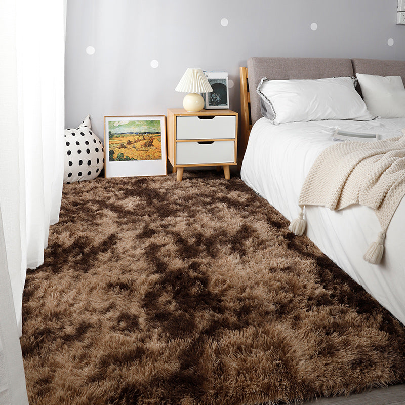 Entspannende Schlafzimmer Teppich mehrfarbig Krawattengedruckte Fläche Teppich Faux Pel