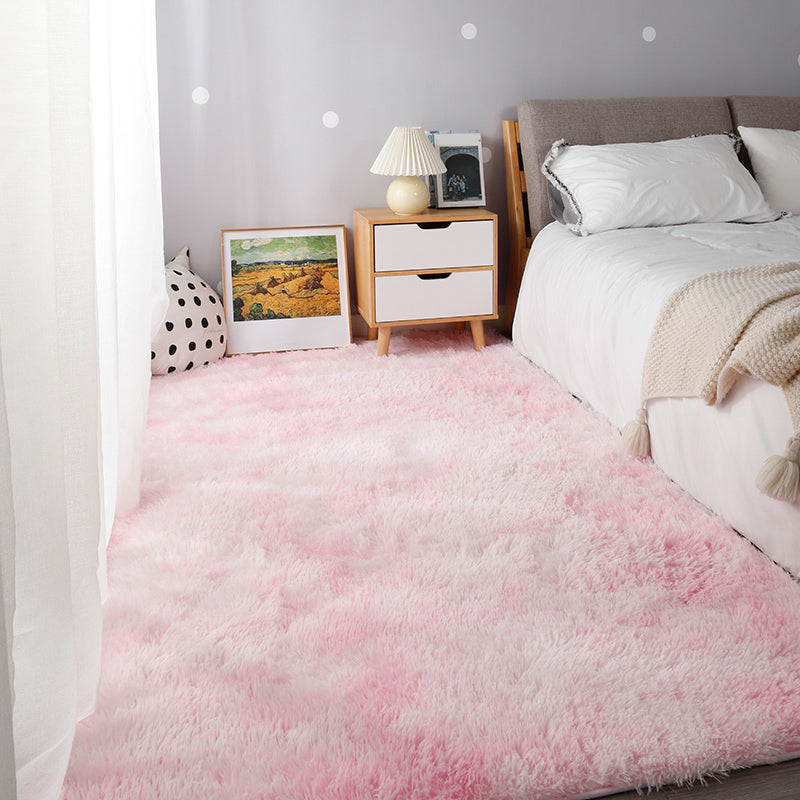 Entspannende Schlafzimmer Teppich mehrfarbig Krawattengedruckte Fläche Teppich Faux Pel