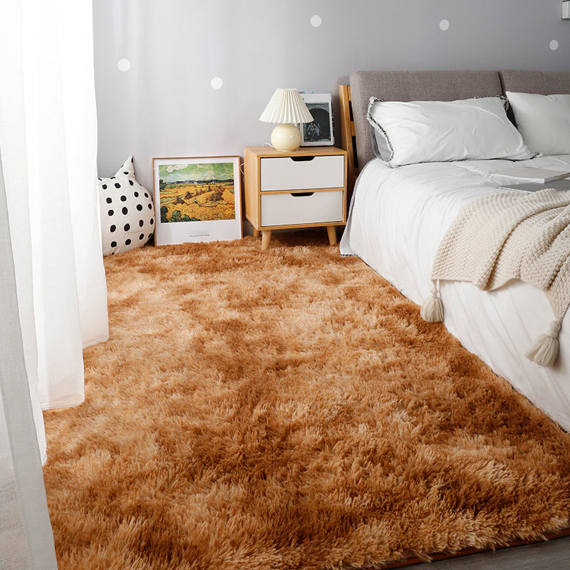 Entspannende Schlafzimmer Teppich mehrfarbig Krawattengedruckte Fläche Teppich Faux Pel