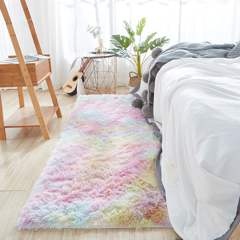 Casual Multi Color Relaxing Rug Fluffy Tie Dye Printed Carpet Anti-Slip Backing Machine Washable Rug for Room