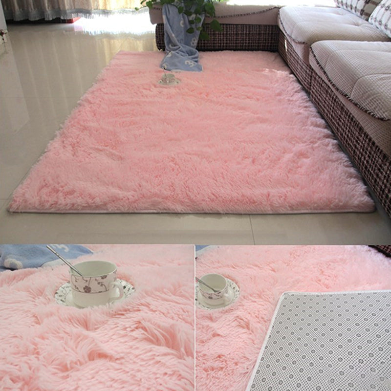 Multi gekleurd modern tapijt Shag vaste kleur tapijt Petvriendelijk niet-slip gebied Rug voor woningdecoratie