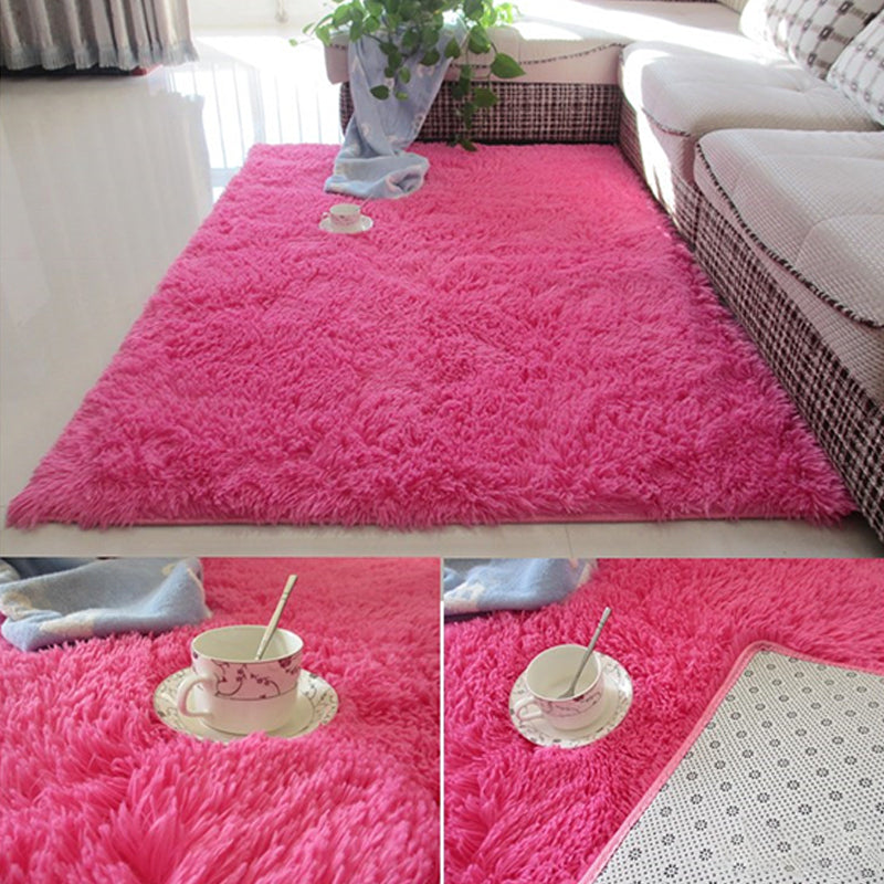 Multi gekleurd modern tapijt Shag vaste kleur tapijt Petvriendelijk niet-slip gebied Rug voor woningdecoratie